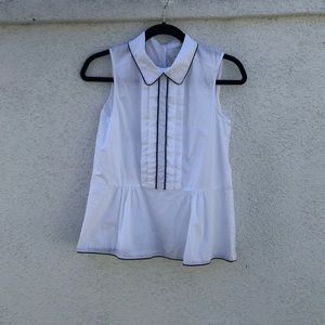 Anthropologie Collared Peplum Blouse